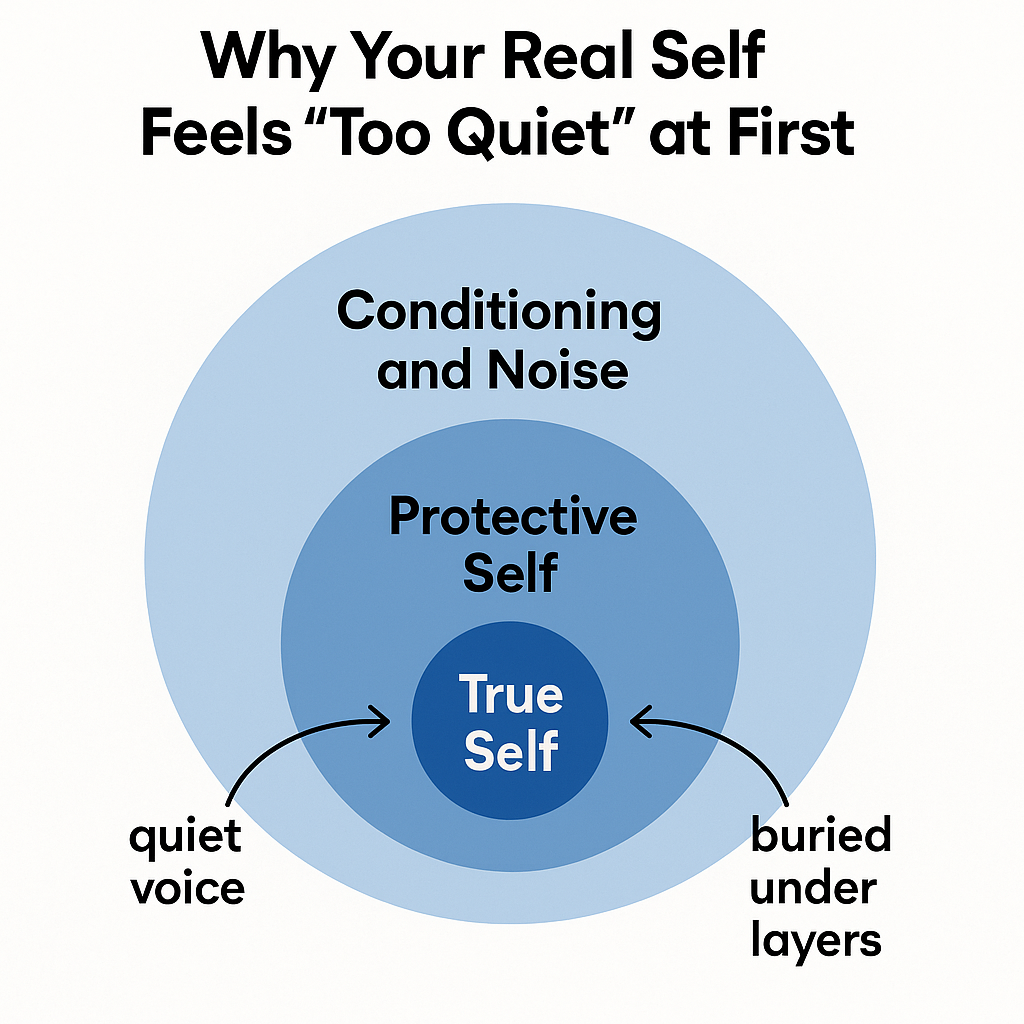 why your real self feels quiet